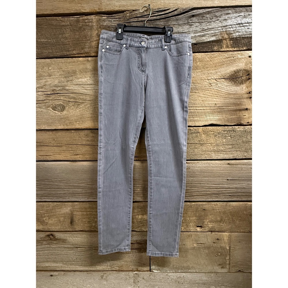 J. McLaughlin Womens Grey Skinny Jeans Stretch Cotton Size 10
